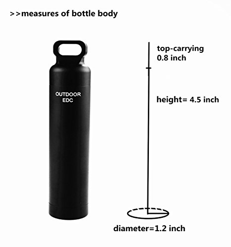 Cevinee <Big Capacity> Military Grade Top & Bottom Opening Air-tight EDC Accessory Case, Waterproof Pill Fob Capsule/match Case Battery Holder Case, Outdoor Survival Storage Container Dry Box