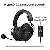 HyperX-Cloud-Alpha-S-PC-Gaming-Headset-71-Surround-Sound-Adjustable-Bass-Dual-Chamber-Drivers-Breathable-Leatherette-Memory-Foam-and-Noise-Cancelling-Microphone-Blackout-HX-HSCAS-BKWW HyperX Cloud Alpha S Blackout – PC Gaming Headset, 7.1 Surround Sound, Adjustable Bass, Dual Chamber Drivers, Chat Mixer…