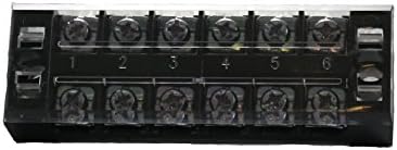 TERMINAL BLOCK - 6 POLE, CLEAR COVER, 22-10 AWG, 25 AMP, KSOL POWER (5 PACK)