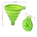 Leaton Silicone Collapsible Funnel Foldable Funnel for Liquid Transfer 100% Food Grade Silicone (Green)