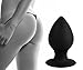 Silica Gel Fetish Plug Anal Butt Personal Massager,4 Size Black (L)