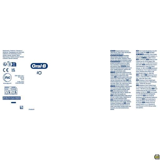 Oral-B iO2 Electric Toothbrush, 1 Gentle Care Toothbrush Head, 1 Travel Case, 1 Travel Refill Holder, Oral B Toothbrush Adults (Night Black), Designed by Braun, 2 Pin UK Plug