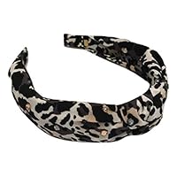 Bari Lynn Crystallized Leopard Design Irridescent Knot Headband