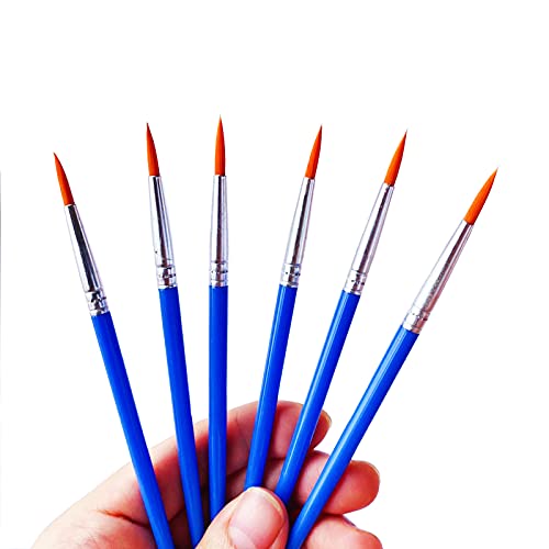 60 Pcs Pointed Round Paint Brushes for Kids/Students/Teens/Beginners