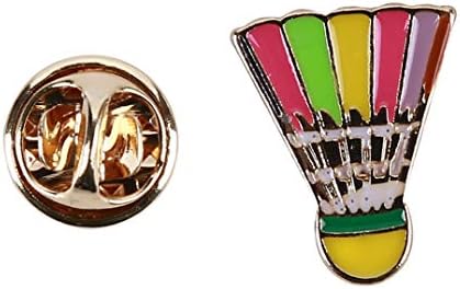 Weryffe Vintage Woman Alloy Brooch Creative Denim Jacket Skirt Pin Scarf Buckle Jewelry Gifts For Family Friends (Badminton)