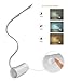 Cordless Desk Lamp, Portable Small Desk Lamp with Rechargeable Battery, Gooseneck Book Light & Table Lamp with Touch Sensor (White)