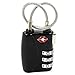 Newtion Tsa Lock for Luggage Cable Alert 3 Digit Combination Resettable TSA Padlocks 4 Pack Black
