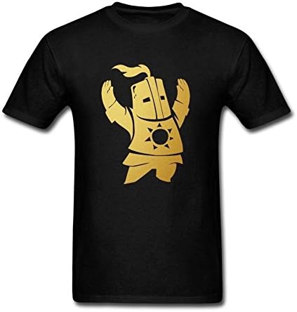 Galoov Men's Black Dark Souls Sunbro Praise The Sun DIY Cotton T Shirt