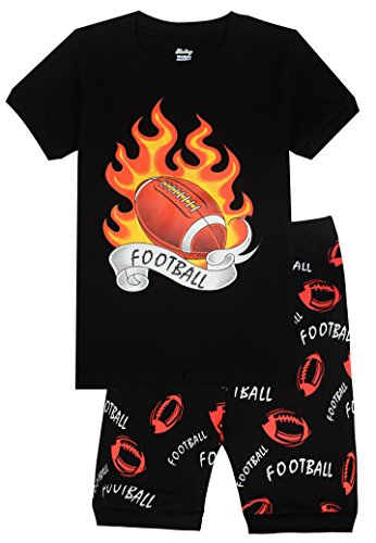 shelry Boys Football Short Pajamas Kids Cotton PJs Children Sleepwear Size 2Y