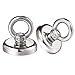 Magnetic Hooks, 5 Pack Super Strong Neodymium Fishing Magnets, 75 lbs(35KG) Pulling Force Rare Earth Magnet with Eyebolt for Retrieving in River and Magnetic Fishing- Diameter 1.26 inch(32 mm)