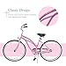 Murtisol Cruiser Bike 26” Beach Bike Cruiser Bicycle City Bike Women’s Bike Road Bike w/Single Speed,Steel Frame,Adjustable Seat,Pedal-Backwards Brake, Pinkthumb 3