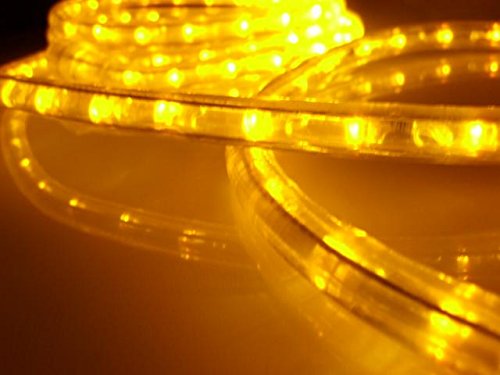 CBconcept 12V-LR18FT-Y Low Voltage 12V Amber/Yellow 18 Feet 2-Wire 1/2″ LED Rope Light – Boat / Camper / RV Lighting