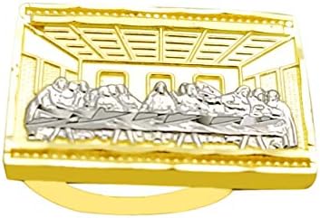 メンズ 10k イエローゴールド 最後の晩餐リング ピンキーリング サイズ7 Pasadenahc Com