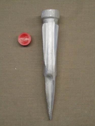 Lawn Socket Cast Aluminum for 1" Diameter Flagpole 10" Length