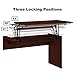 Bush Furniture Cabot 72W 3 Position L Shaped Sit to Stand Desk in Harvest Cherry