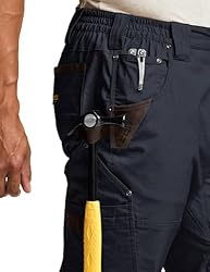 CQR Men's Flex Ripstop Work Pants, Water Resistant