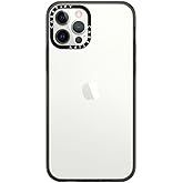 CASETiFY Compact iPhone 12 / iPhone 12 Pro Case [2X Military Grade Drop Tested / 4ft Drop Protection] - Clear Black