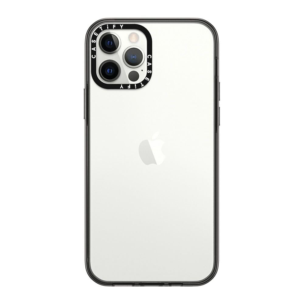 CASETiFY Compact Case for iPhone 12 Pro [Lightweight / 4ft. 2X Military Grade Drop Protection/Slim] - Clear Black — image 1