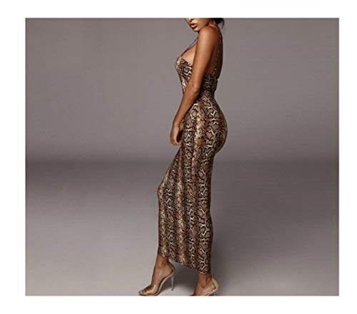 JYSLI Vestido de noche con estampado de serpiente, sexy, cuello en V, sin mangas, con tirantes elegantes, para fiesta… JYSLI Vestido de noche con estampado de serpiente, sexy, cuello en V, sin mangas, con tirantes elegantes, para fiesta… - Imagen 8