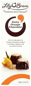 Lily O'Brien's Zesty Orange Chocolate Pouch Milk Chocolate Filled with Rich Chocolate Brazilian Orange Oil Ganache (Pack of 4)