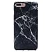 GOLINK iPhone 7 Plus Case/iPhone 8 Plus Marble Case, Matte Marble Series Slim-Fit Anti-Scratch Shock Proof Anti-Finger Print Flexible TPU Gel Case for iPhone 7 Plus - Black Marble III