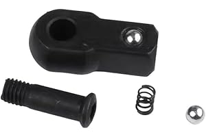 Heavy-Duty 1/2 Inch Socket Wrench Adapter with 240 Degree Swivel Head, Spring-Loaded for Car Repair and Tire Change, Steel Br