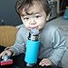 Pura Kiki 11 oz / 325 ml Stainless Steel Straw Bottle with Silicone Straw & Sleeve (Plastic Free, NonToxic Certified, BPA Free) (Pink)