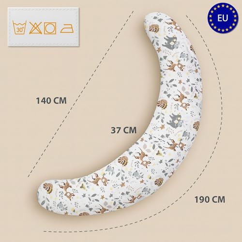 Totsy Baby Nursing and Pregnancy Pillow 190 cm – Pillow for Side Sleepers Rest and Relaxation Ideal for Moms to Be in the Future – Oeko-Tex C Shape