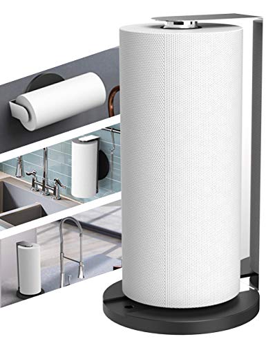 BASA Paper Towel Holder, 2018 New Under Cabinet Paper Towel Rack, Stainless Steel Paper Towel Holder for Horizontal or Vertical Mounting or Standing