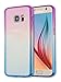 Galaxy S7 Case,CLONG Colorful Slim Fit Flexible Soft TPU Acrylic Protective Cover Gradient Translucent Impact Resistance Clear Bumper Cell Phone Case for Samsung Galaxy S7 2016 Release (Blue&Purple)