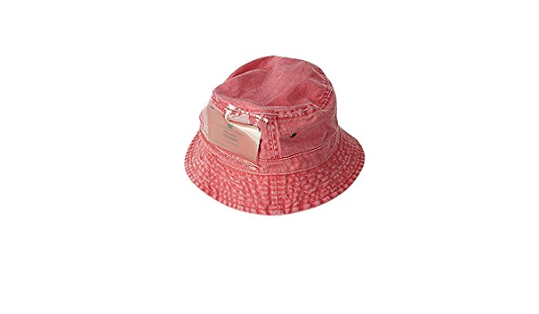 Faded Red Bucket Hat with Plastic 