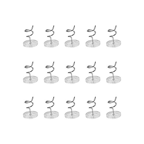 Powerful 50 Pcs Clear Heads Bed Skirt Twist Pins Push Pins Holds