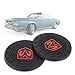 Auto sport 2.75 Inch Diameter Oval Tough Car Logo Vehicle Travel Auto Cup Holder Insert Coaster Can 2 Pcs Pack (Dodge)