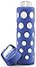 Ello Pure BPA-Free Glass Water Bottle with Lid, Denim Fizz, 20 Oz.
