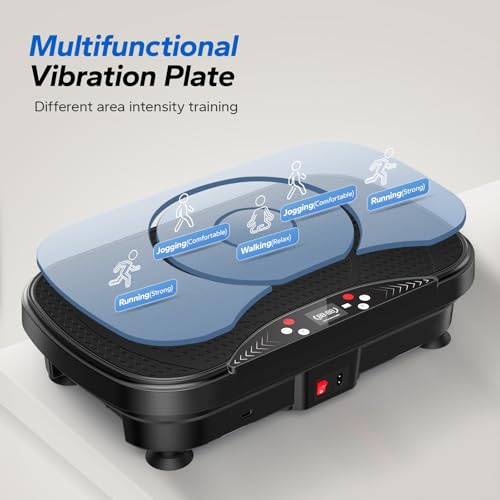 MERACH Vibration Plate Exercise Machine, Vibration Plate Lymphatic Drainage, Vibrating Plate Exercise Machine with Bluetooth and LED Display, Workout Equipment for Women Men Home