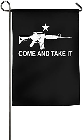 Black AR-15 Come And Take It One Sided Printed Garden Flag