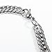 Stainless Steel Tight Double Link Curb Chain Bracelet 8mm