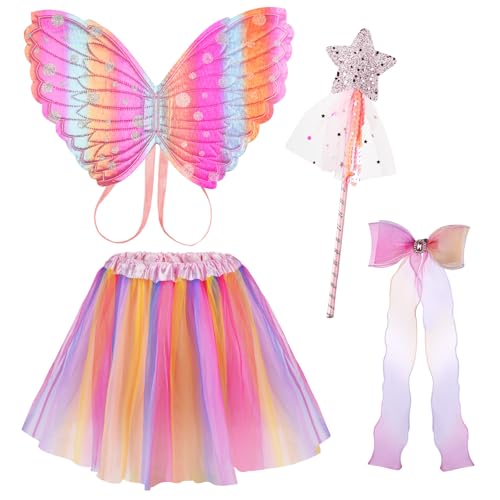 4pcs-star Wand-pink Skirt