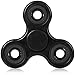 Black Fidget Spinner Toy by Figit Spinz - Hybrid Ceramic Bearings with Caps for Long Fast Spin Speed - Hand Held - Prime ADD ADHD Anxiety Stress Relief Focus - Small EDC Office Ninja - Kids Adults