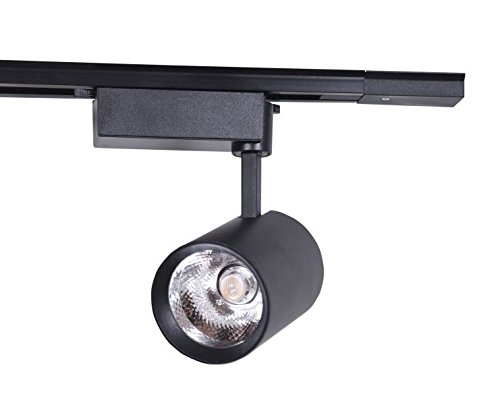 Glitz Black Body with Lens Metal LED Track Light (Warm White, 3000k)