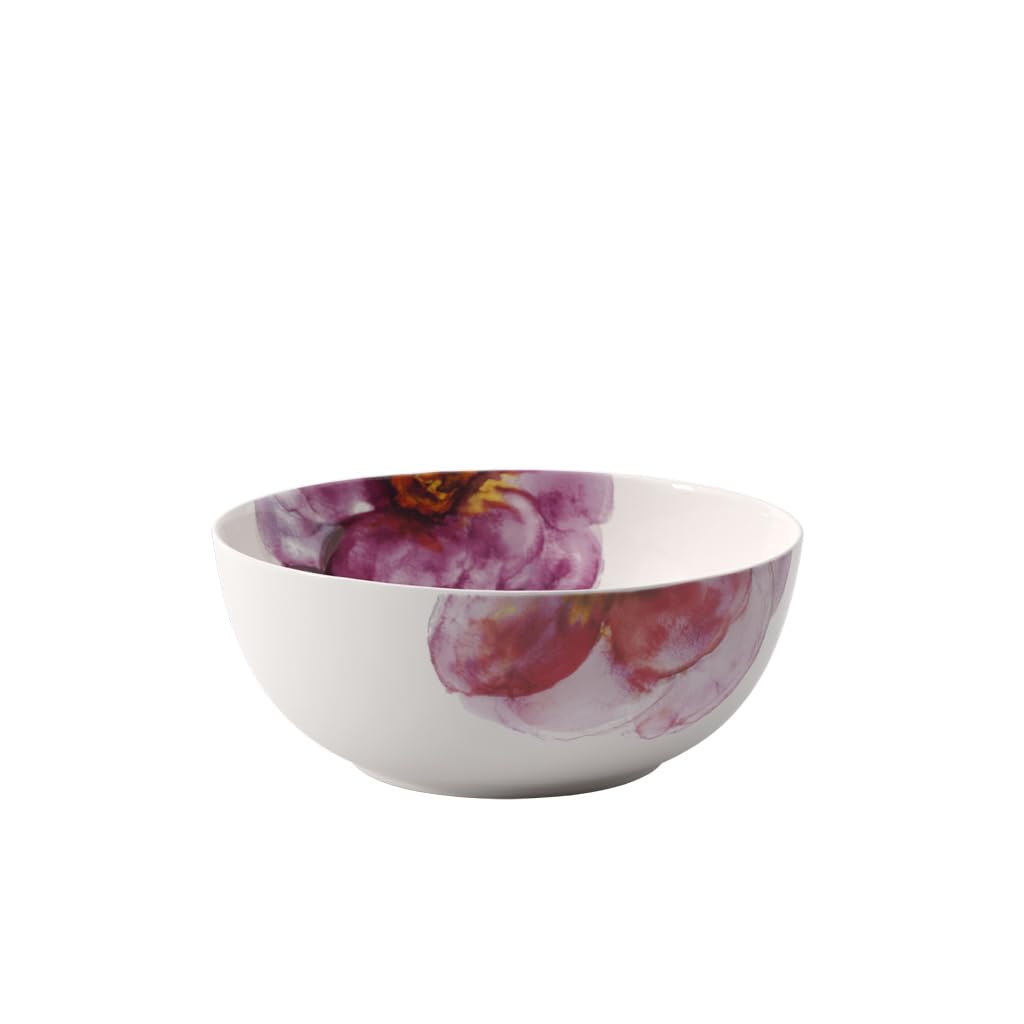 Villeroy & Boch - Rose Garden Salad Bowl, Porcelain Bowl White, Capacity 2,500 ml