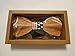 Birsppy TrendyLuz USA American Flag Patriotic Wooden Bow Tie - Handcrafted Wood Collection (Natural Maple Wood)