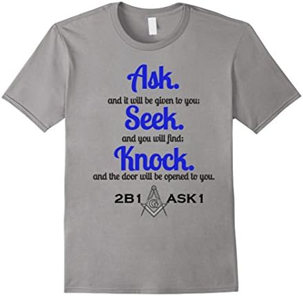 Mens ASK - Masonic T-Shirt Large Slate