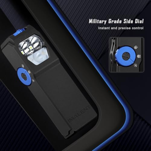 IMALENT GR36 2800 Lumen USB-C Rechargeable LED Clip Flashlight, 3-in-1 with Cool White, Warm Light & UV, EDC Mini Magnetic Base Torch Waterproof for Running,Working and Outdoor Home Emergencies
