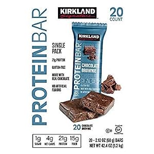 Image of Kirkland Signature Protein Bars Chocolate Brownie 2.12 oz, 20-count