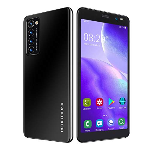 Tbest HD Camera Smart Phone,Rino4 Pro 5.45in Face Unlock Dual Cards Dual Standby Smartphone 512MB and 4GB (Black)