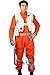 XCOSER Poe Dameron Costume Deluxe Orange Jumpsuit Suit Halloween Cosplay Outfit XL