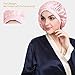 LilySilk 100% Mulberry Silk Bonnet, 19 Momme Silk Night Sleep Cap Adjustable Hair Wrap for Sleeping, Light Plum