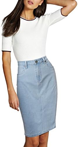 LexiWomens Super Comfy Stretch Denim Skirt