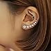 7 Crystals Ear Cuffs Hoop Climber Earrings Hypoallergenic Earring for Women Fashion
